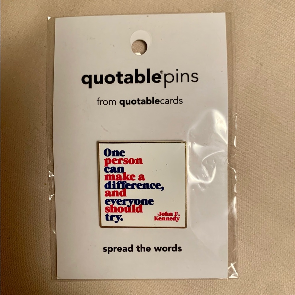 NWT Quotable Pins JFK Quote - Picture 3 of 3